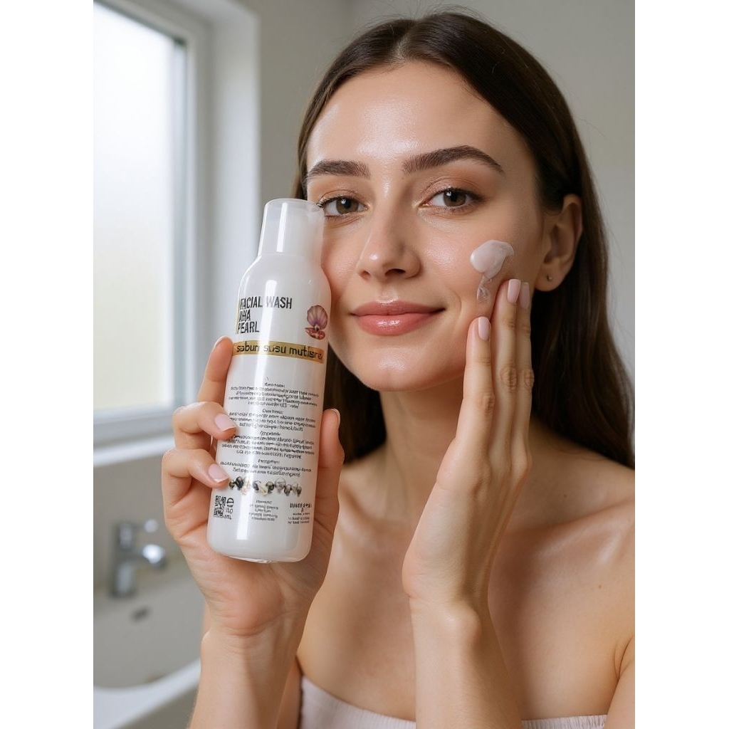 FACIAL WASH AHA PEARL sabun susu mutiara