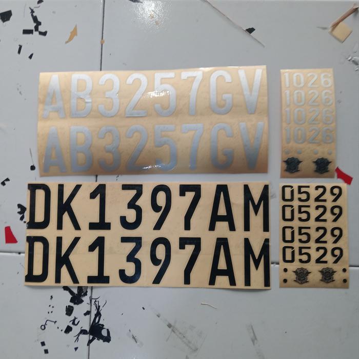 sticker plat mobil terbaru stiker plat stiker mobil stiker plat reflektif nyala harga1 pasang