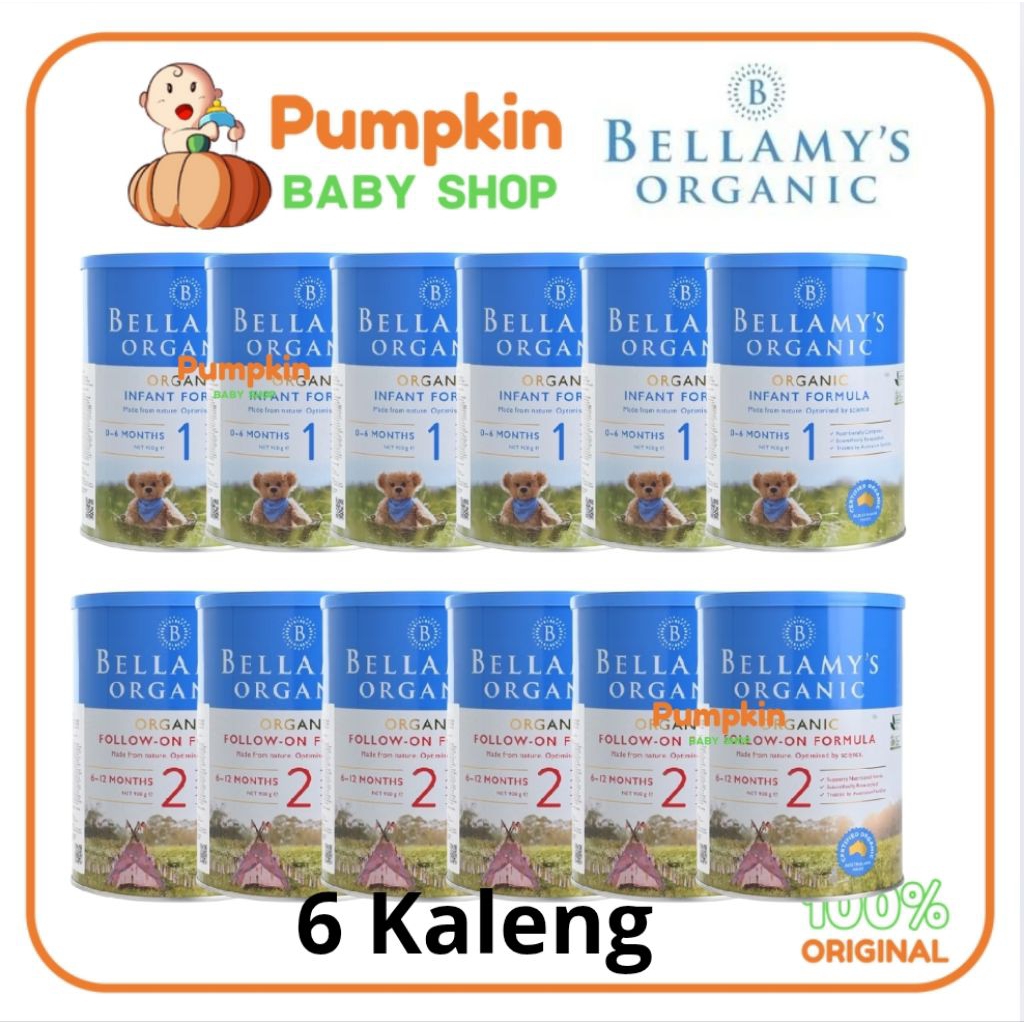 Paket 6 kaleng Bellamys Organic Susu Formula Step 1 / 2