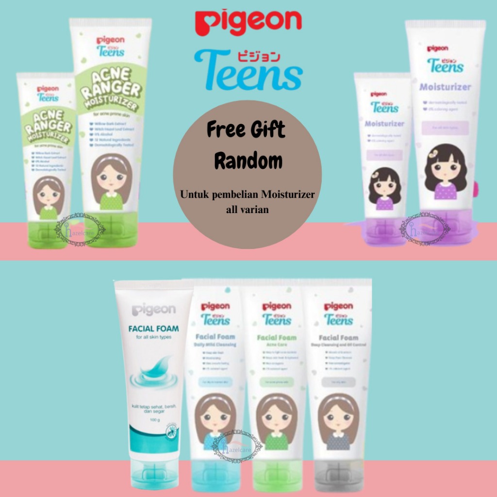 *HAZELCARE* PIGEON TEENS Bright Heroes Moisturizer / Pelembab Wajah 50ml 20ml | Facial Foam All Skin