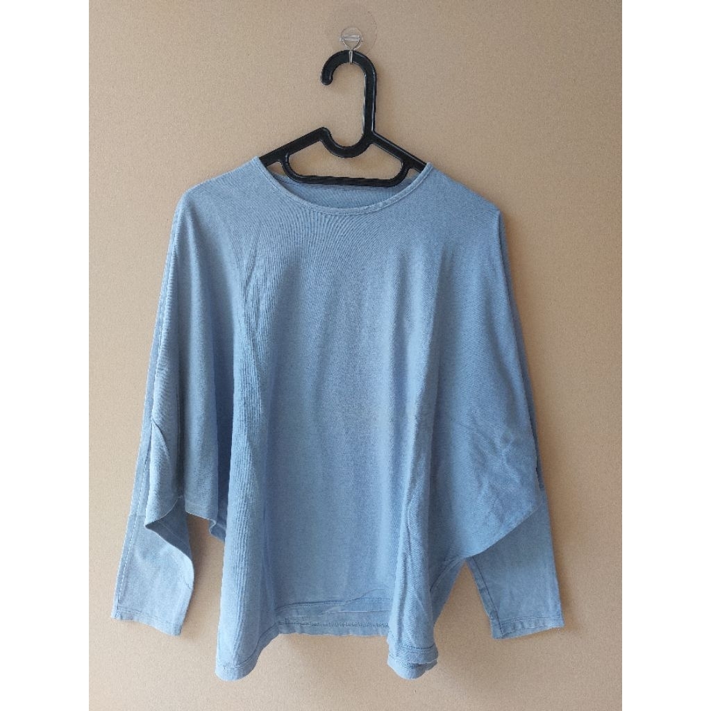 Soera Batwing Warna Dusty Blue (preloved)