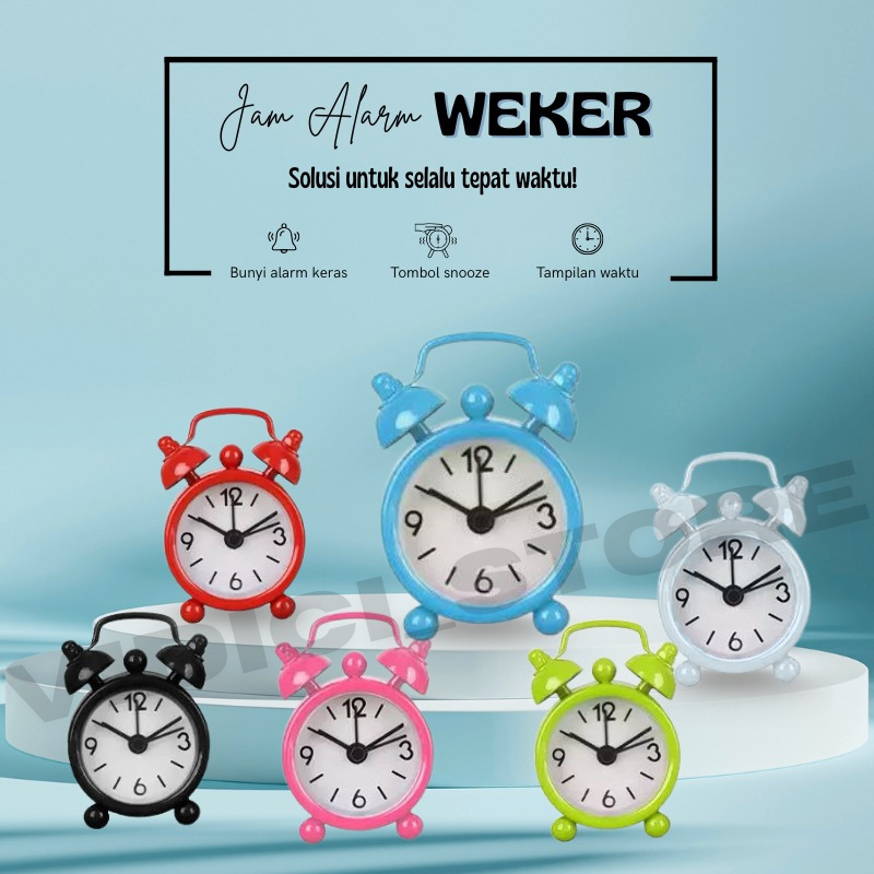 JAM ALARM BEKER MINI / JAM ALARM MINI / JAM MINI / JAM MEJA MINI