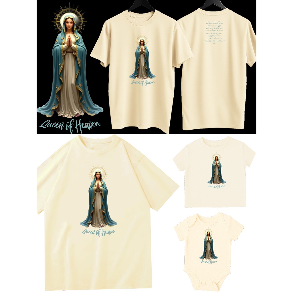 Baju Rohani Bunda Maria Queen of Heaven Kaos Katolik