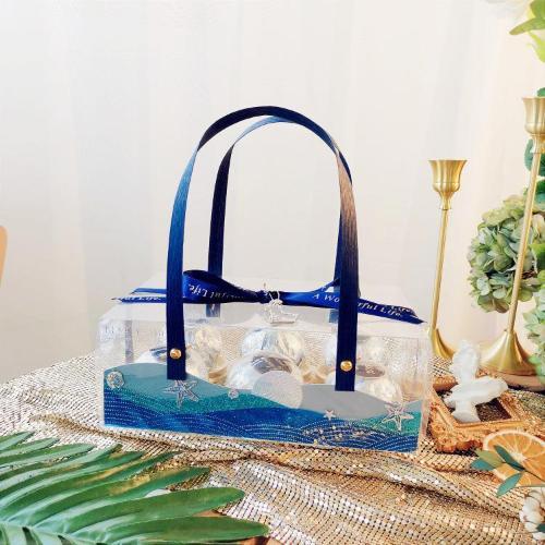 Box kue Box Cake Handle Tali / Kotak Mika Tali / Box Mika Transparan / Box Mika Tali / Box Handle Mi