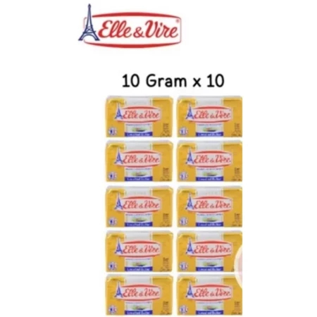 Elle & Vire Unsalted Butter Isi 10Pcs