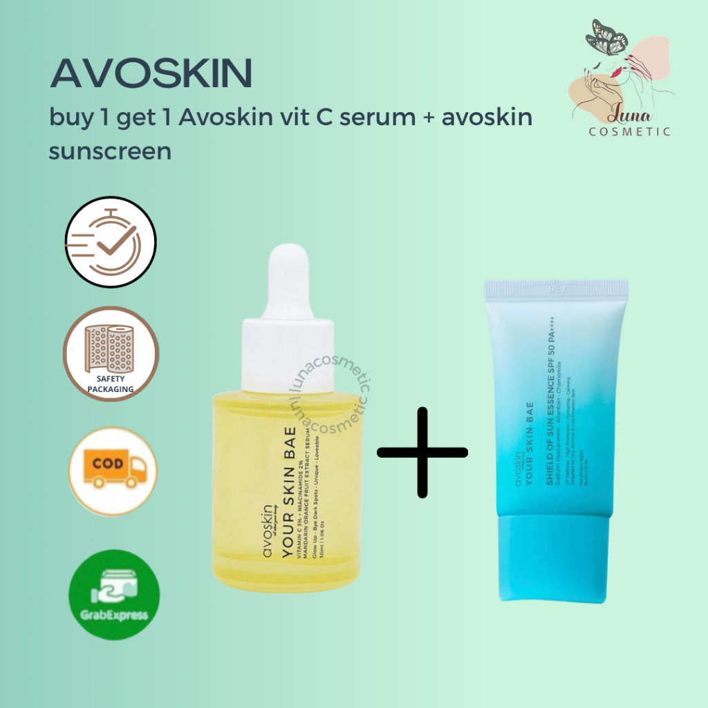 Avoskin buy 1 get 1 Avoskin vit C serum + avoskin sunscreen