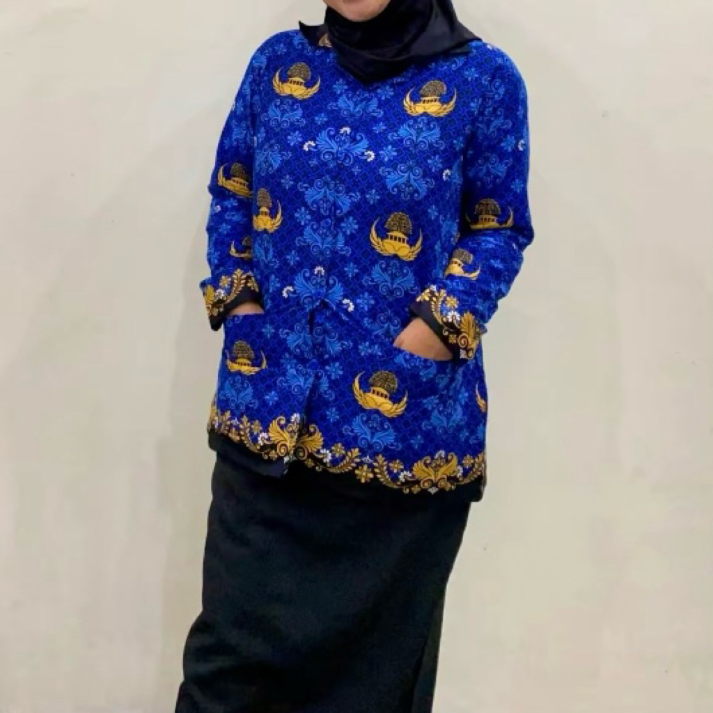 Baju Kemeja Batik KORPRI Wanita ASN Size S-8L Jumbo