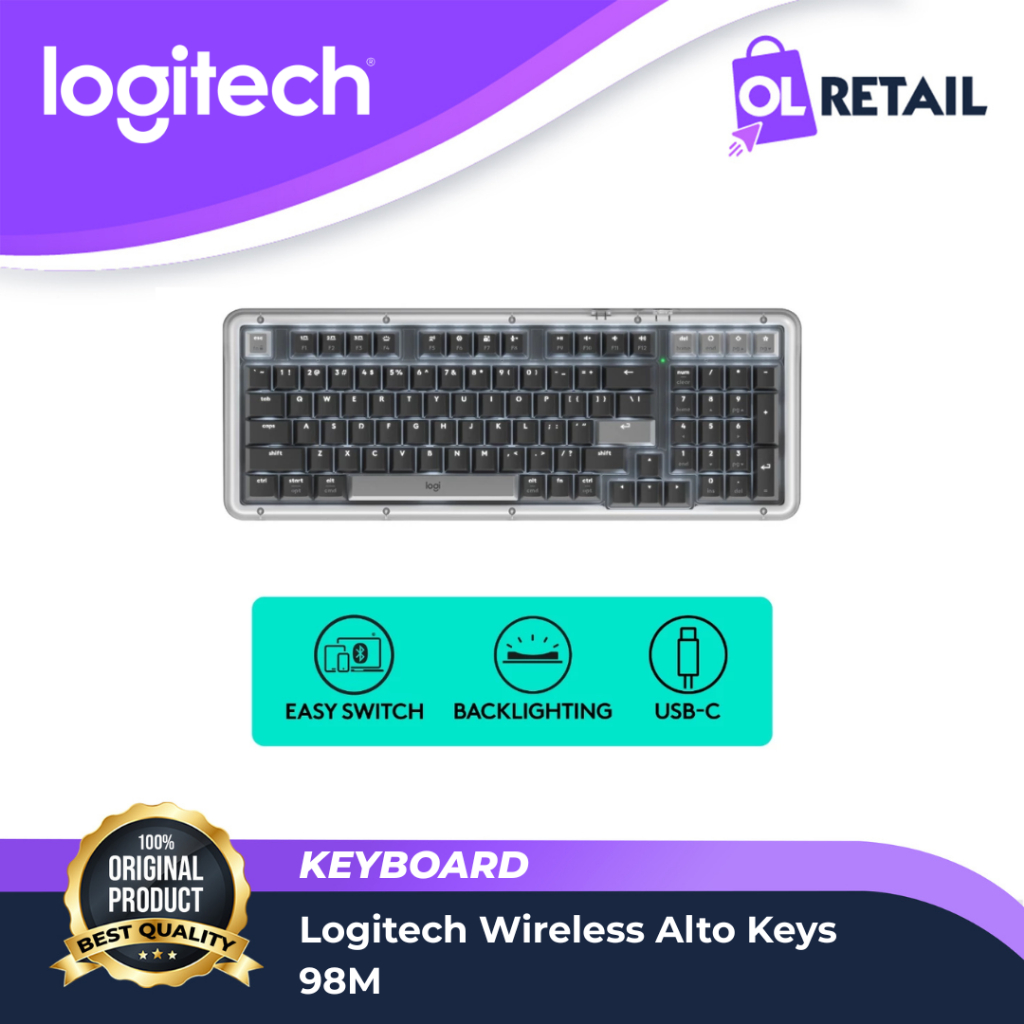 Keyboard Wireless Logitech Alto Keys 98M