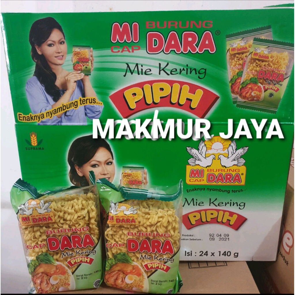 MIE BURUNG DARA PIPIH 140 Gram ( 1 Dus isi 24 Bungkus)