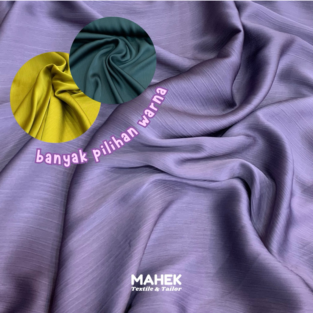 Kain Cradenza Premium / Kain Cradenza Silk / Bahan Kain Corn Skin / Satin Bertekstur / Harga per 0,5
