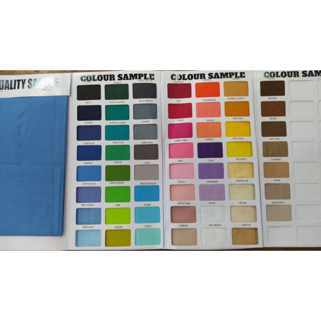 Jual Kain/Bahan Katun Korea/ Cvc Motif Polos Halus Adem Lebar 250Cm