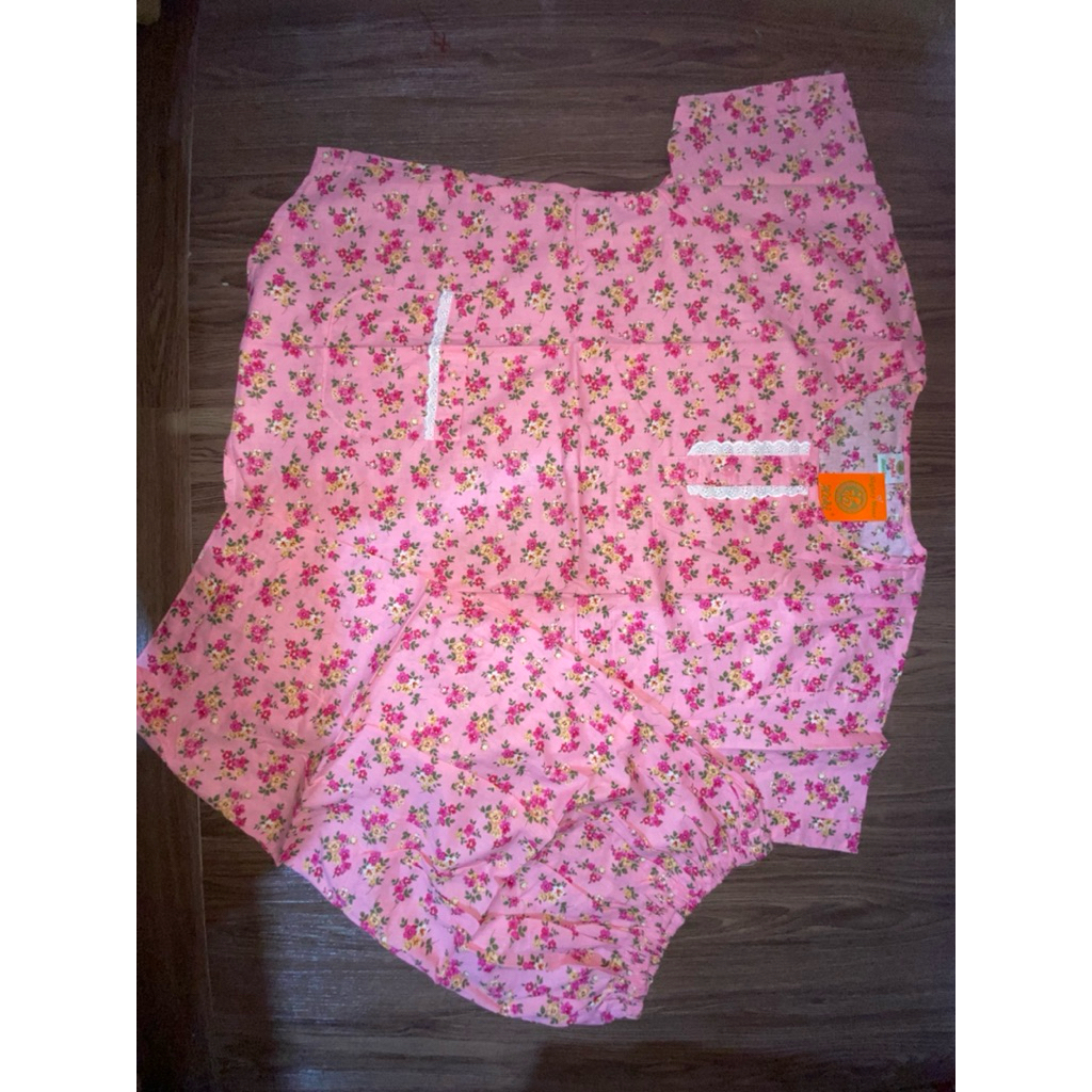 Tebobok - standart Hoki Sheila 3/4 Lebel Orange | Baju Tidur Katun Hoki Sheila