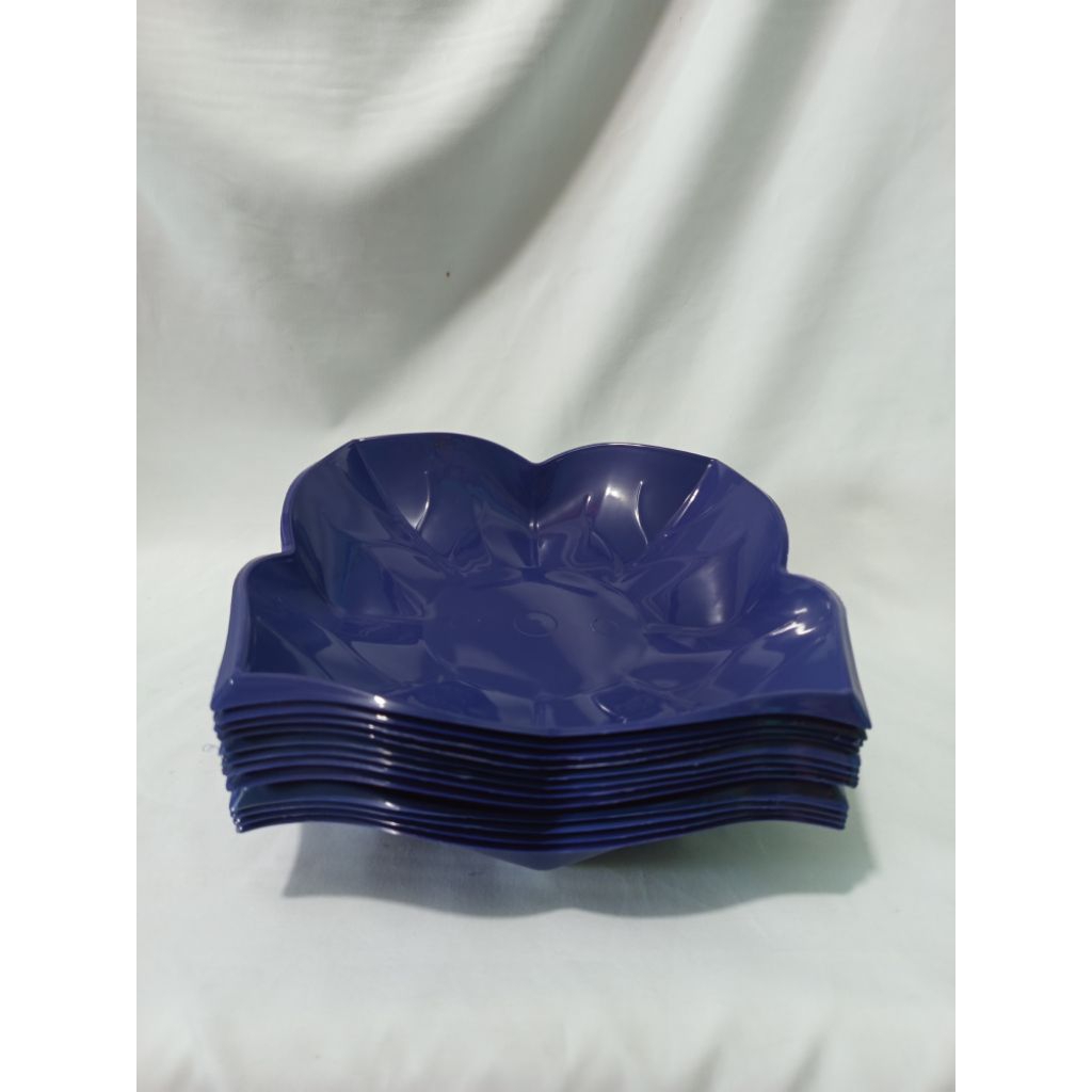 12 PCS PIRING PLASTIK  LOTUS TRIXY/PIRING HIAS/PIRING SAJI/PIRING UNIK/PIRING BUNGA