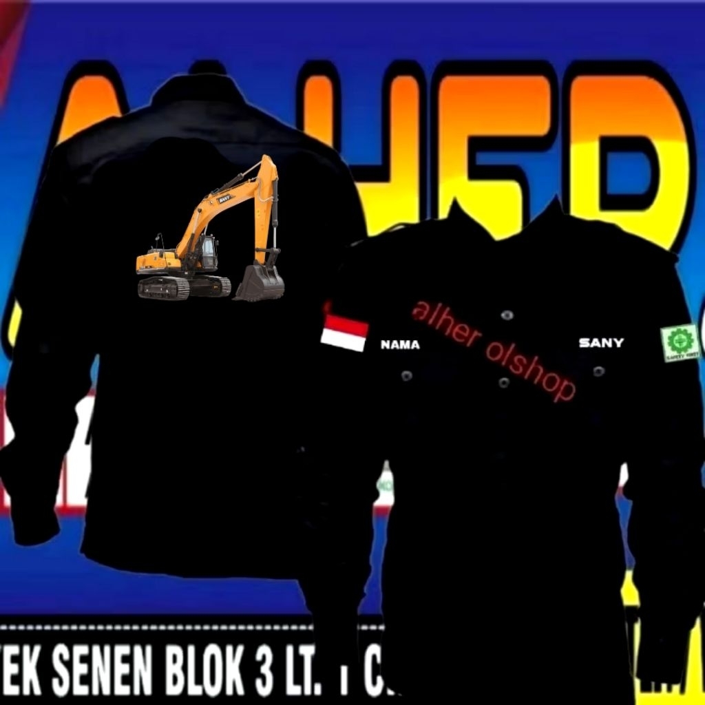 kemeja sany baju sany seragam Sany kemeja kerja sany baju kerja sany seragam kerja Sany kemeja excav
