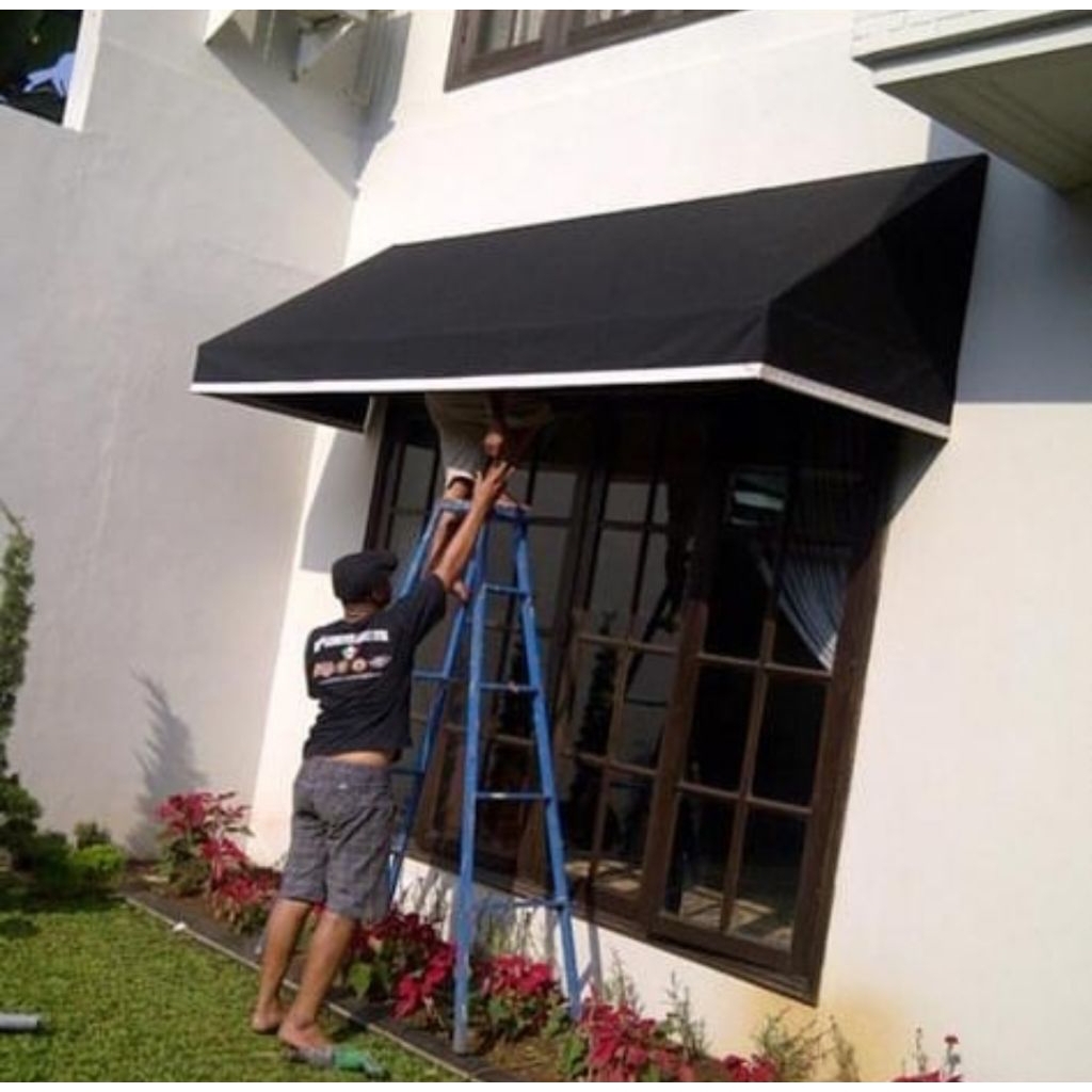 kanopi awning outdoor tampiasan jendela rumah, caffee, resto kanopy kain