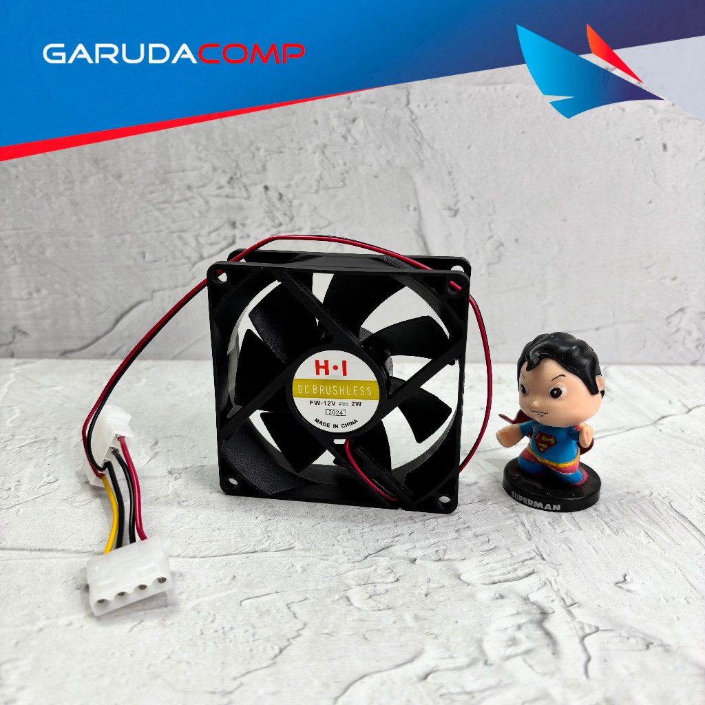 Fan Kipas Casing PC Hitam 8cm Kipas Fan Cooler CPU Komputer 80mm 8 cm