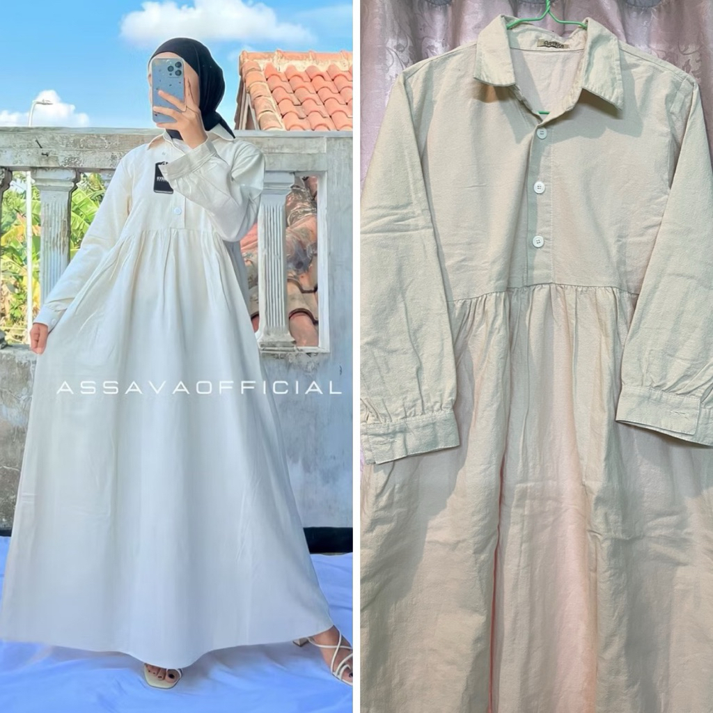 Preloved gamis linen | dress linen