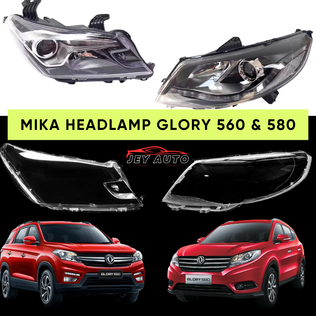 Mika Headlamp Glory 560 & 580 / Cover Headlamp Glory 580 / Kaca Lampu Glory 560 580