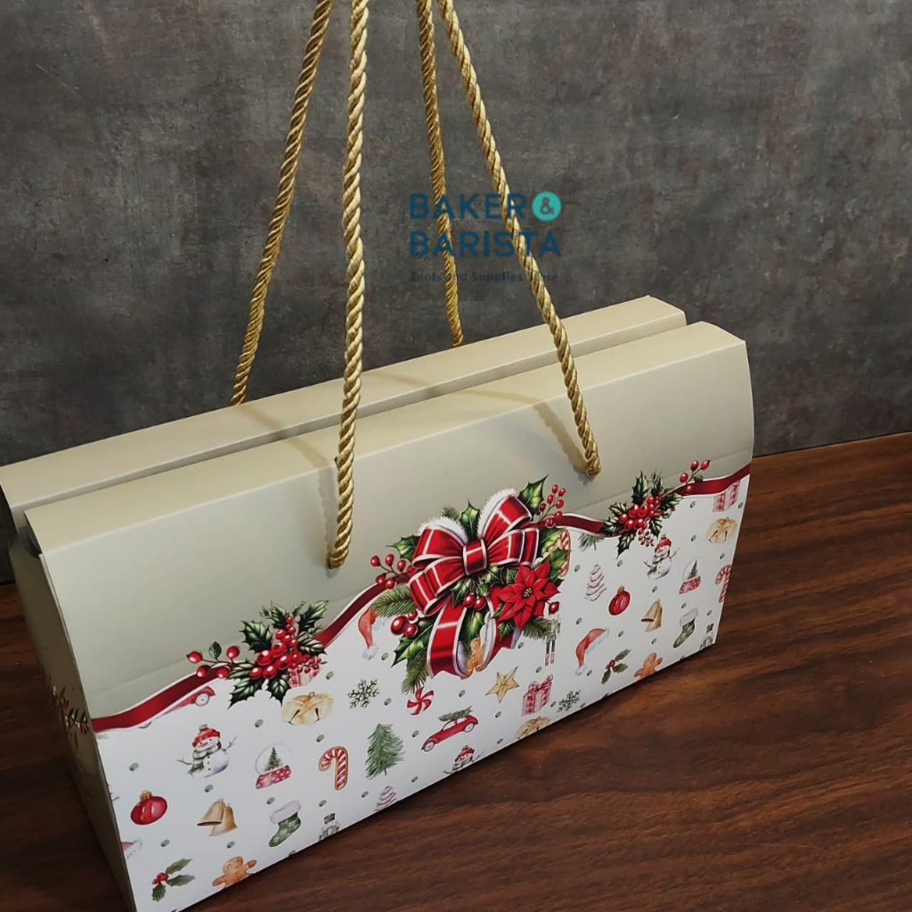 Box Xmas Pastel Green Hazel 3 Jar dus kue kering cookies Box Natal Christmas hampers box