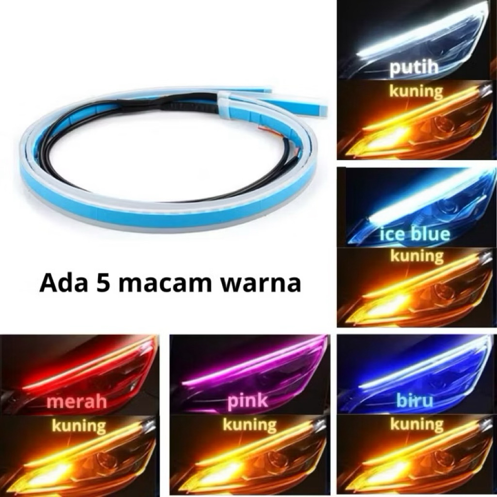 SEPASANG ALIS LAMPU 30 CM RUNNING 2 WARNA LAMPU ALIS DRL WELCOME 30CM 2 WARNA KUNING