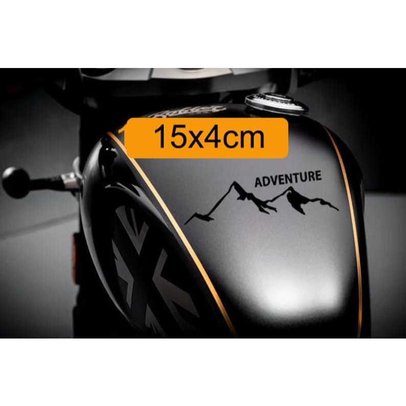 Sticker Motor, Body Mobil, Helm & Sepeda Keren Stiker Cutting Gunung Adventure Tahan Air Free Custom