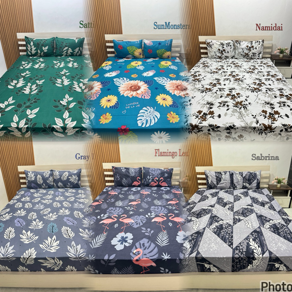 Sprei MOTIF BUNGA DAN DAUN-DAUN SIZE 120,160,180