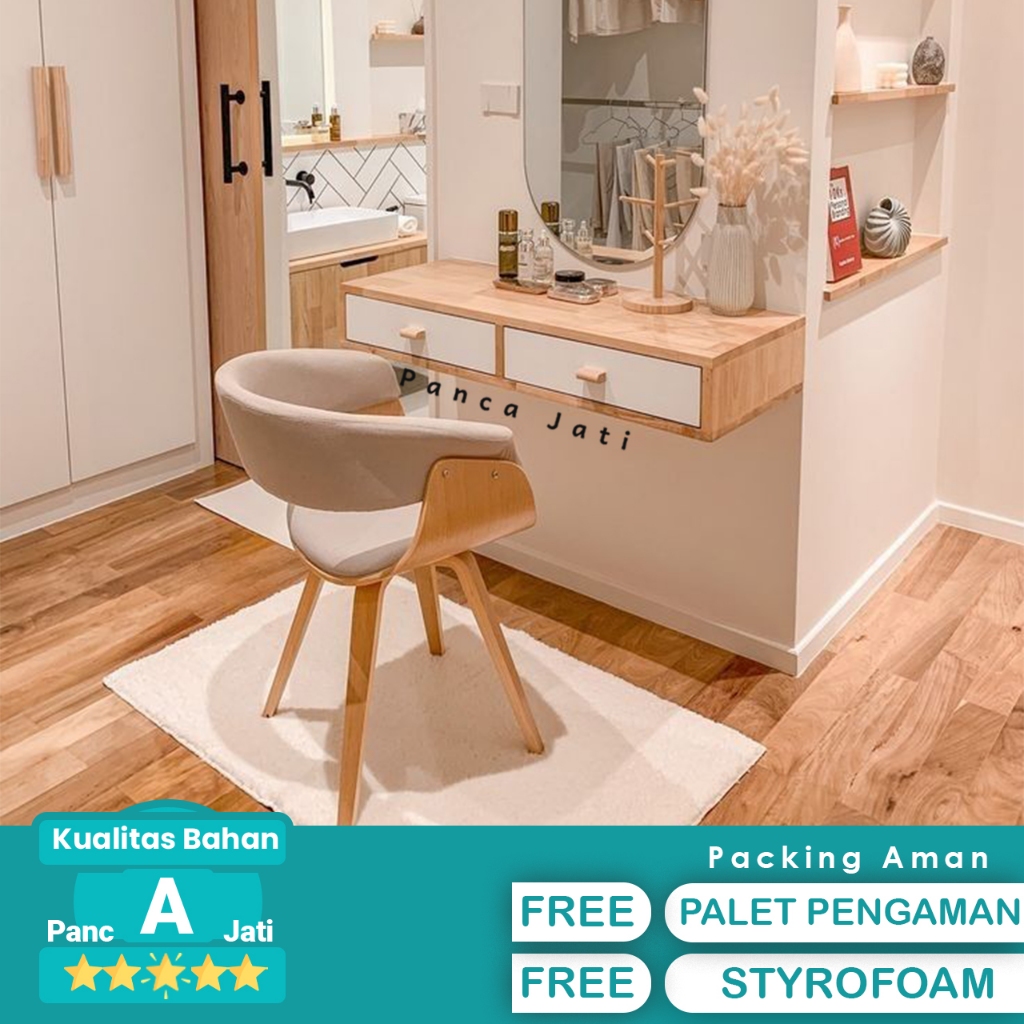 Panca Jati Meja Rias Meja Cosmetic Meja Belajar Gantung