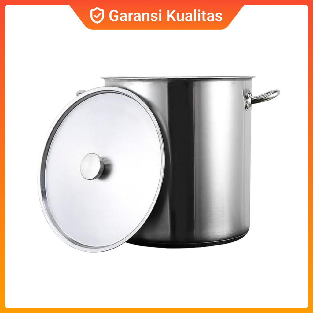 Panci Stockpot Stainless Steel Tebal Premium / Panci Stainless Steel Besar Tebal