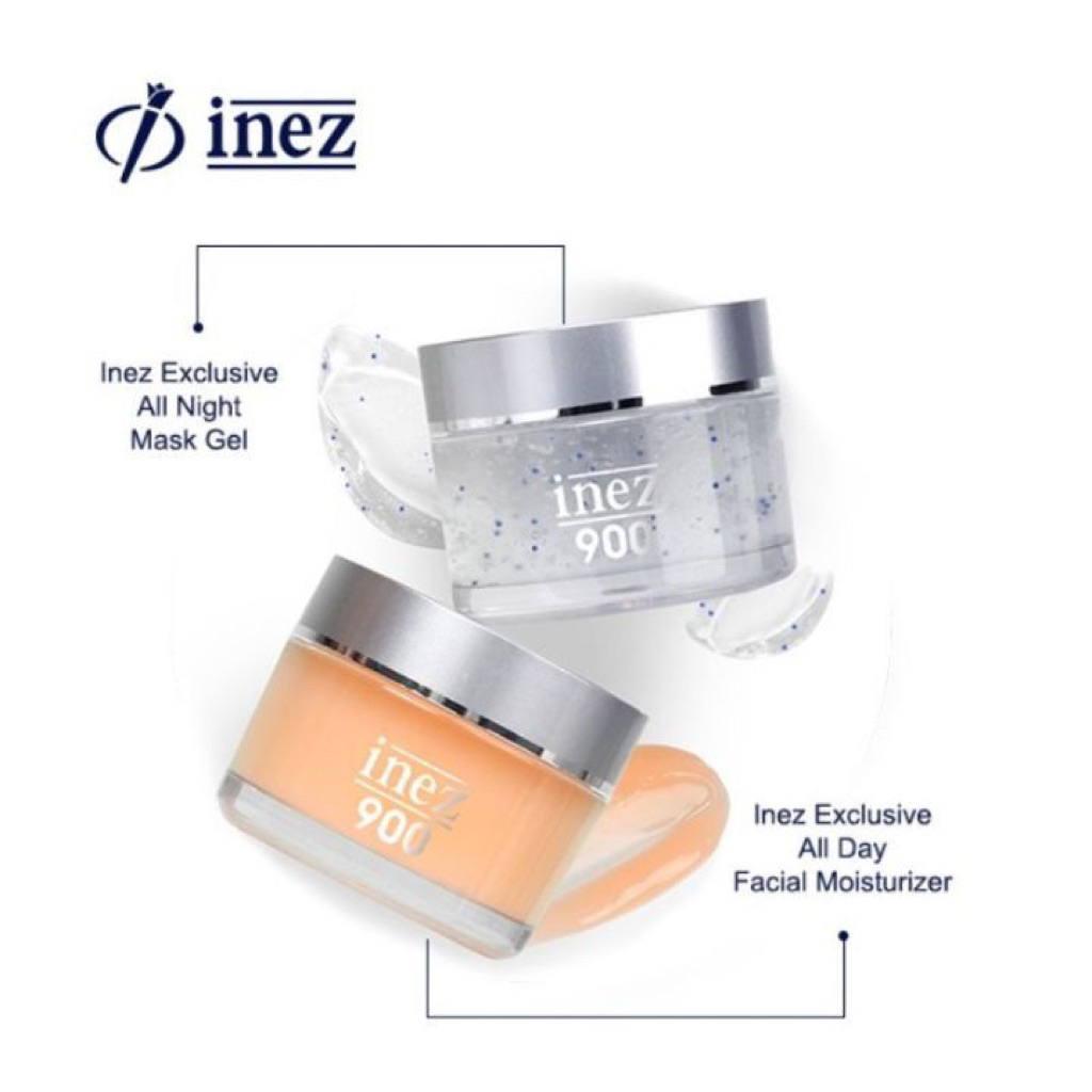 INEZ 900 Paket Anti Aging Moisturizer | All Day Mask Gel | All Night Mask Gel  - Pelembab Wajah Anti