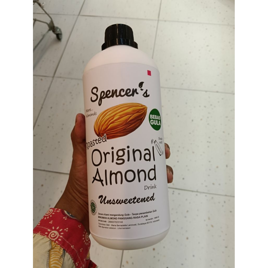 spencer's roasted almond milk original unsweetened 1lt