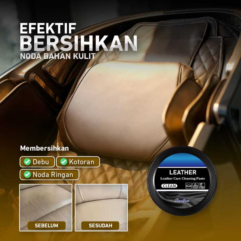 Krim pembersih pengkilap semir kulit jok mobil sepatu pantofel minyak perawatan