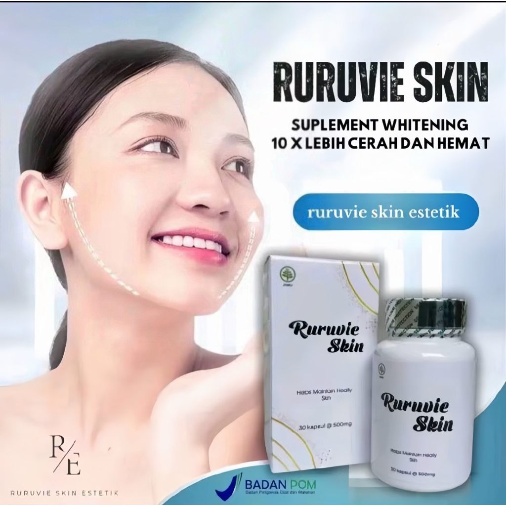 Ruruvie skin whitening isi 30 Pemutih wajah | Pemutih badan | Memutihkan Seluruh badan 7x Lebih cera