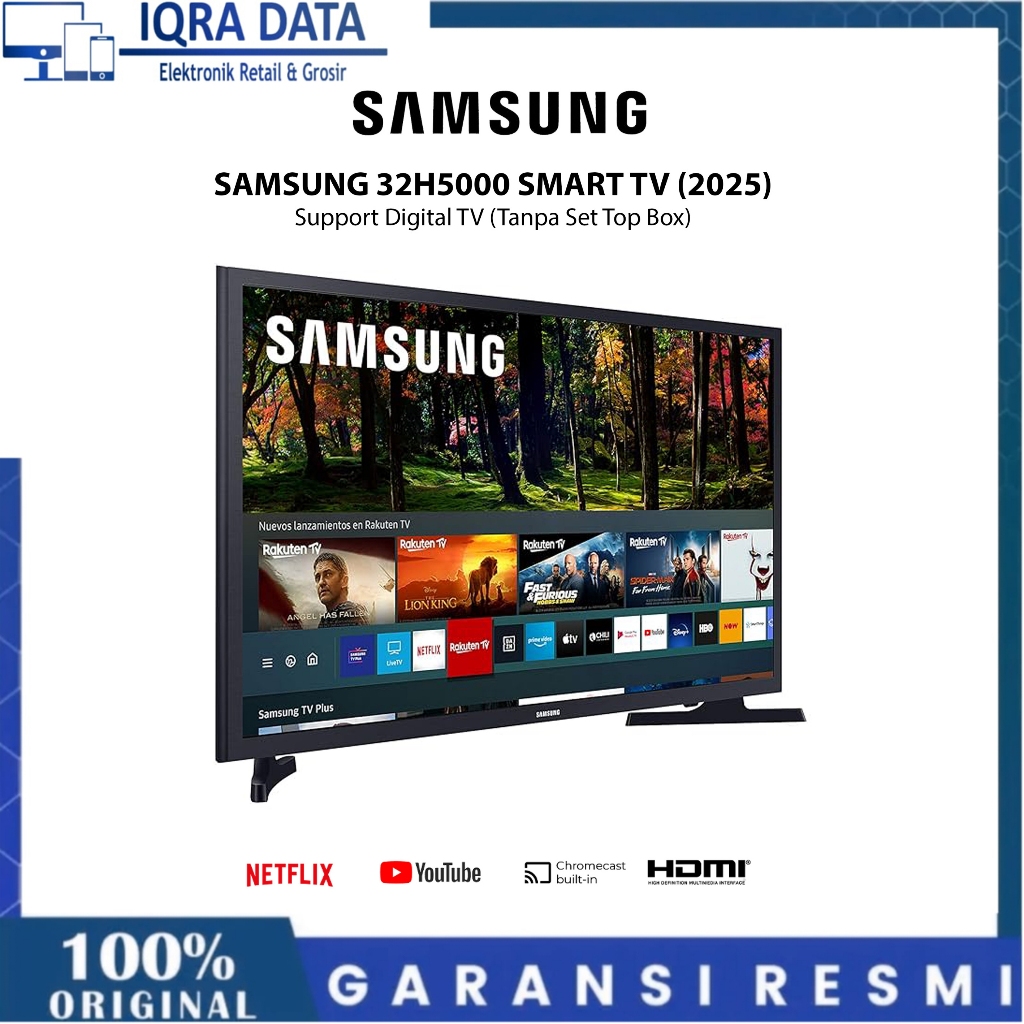Samsung Smart TV 32 inch 32H5000F Youtube/Netflix - Digital TV - HDR - Garansi Resmi 2 Tahun