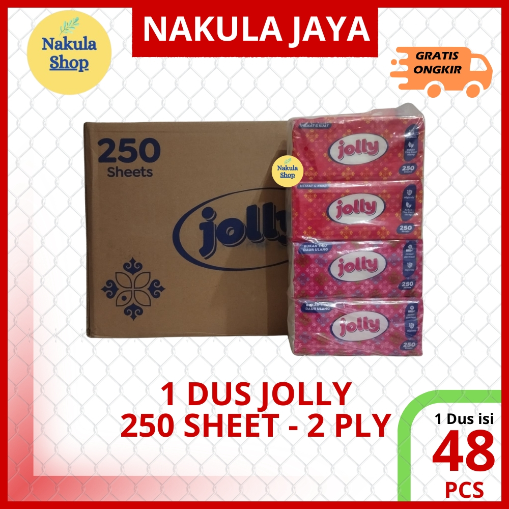 GROSIR 1 DUS Tissue Tissu Tisu Jolly 250 sheet (1 karton)