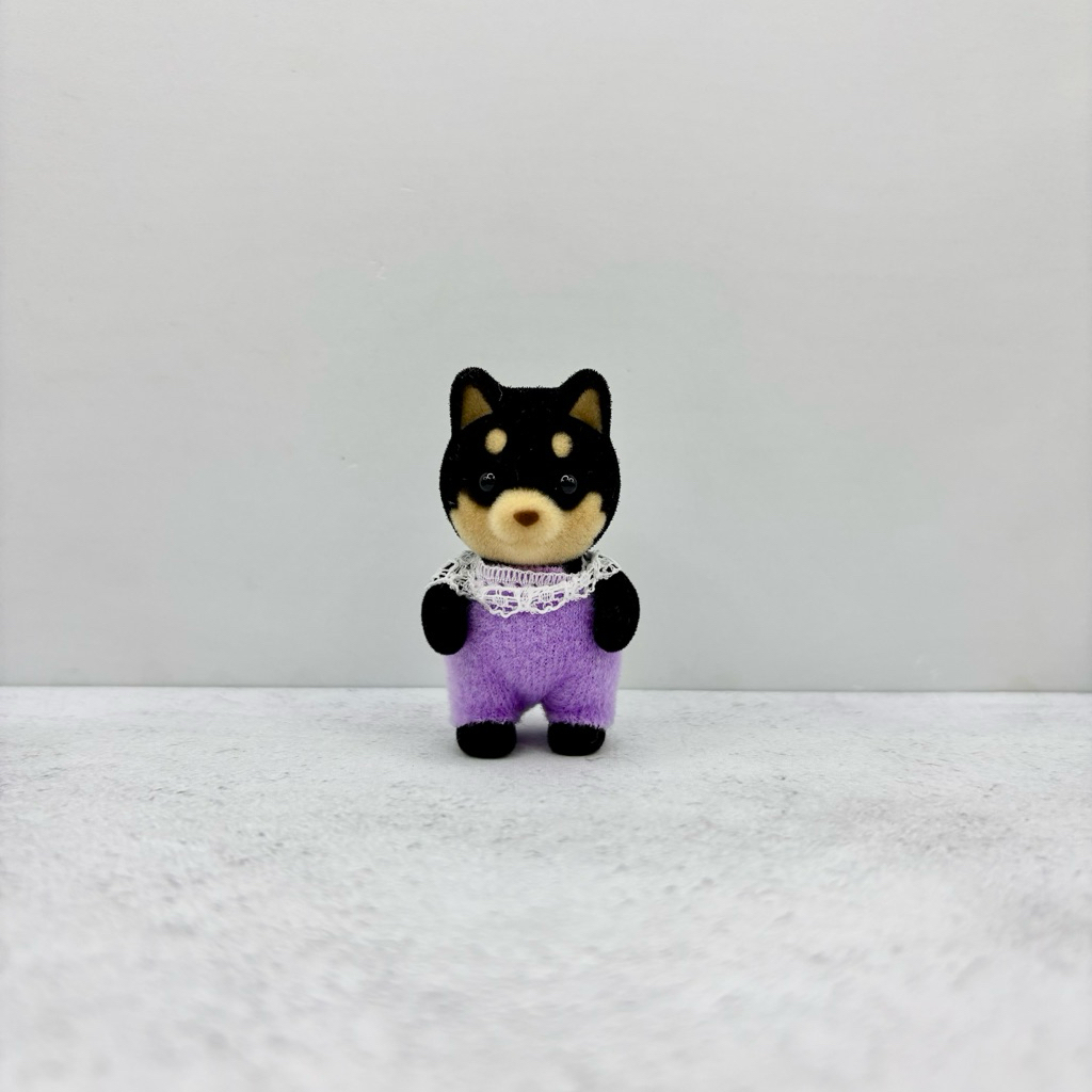 (New) Sylvanian Families Baby Shiba Dog Black | Costume
