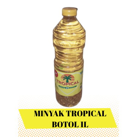 MINYAK GORENG TROPICAL BOTOL 1L/BOTOL