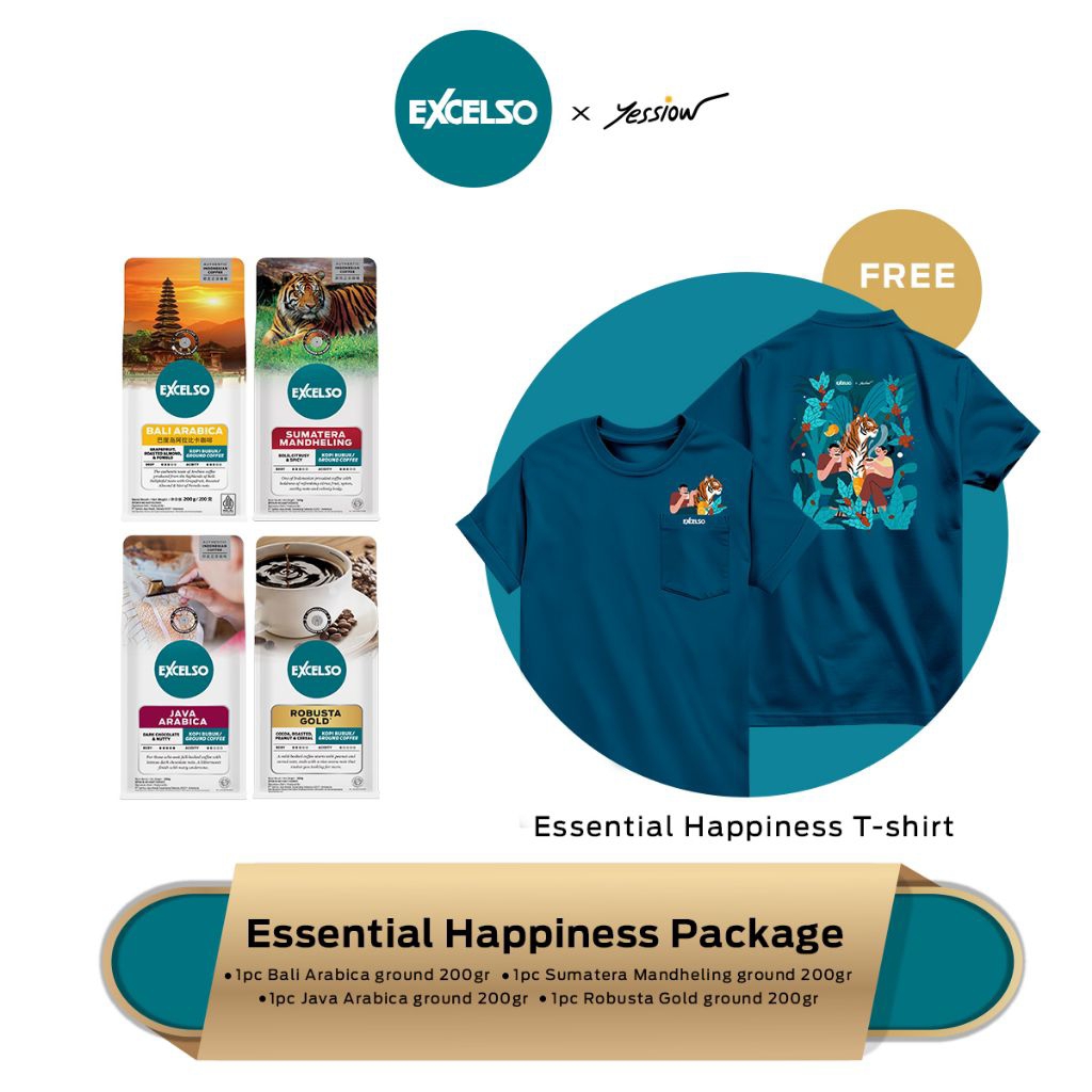 Excelso Hampers X Yessiow Essential Happiness T-Shirt