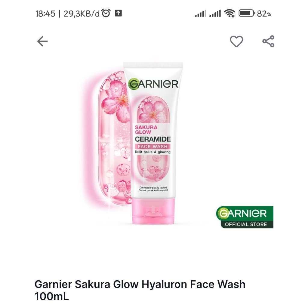 GARNIER SABUN MUKA FACIAL FOAM SAKURA