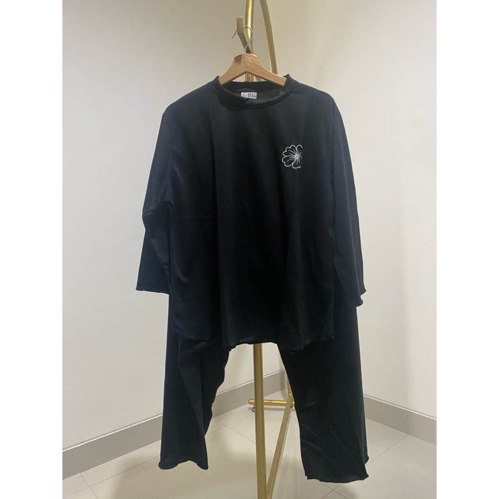 Preloved Setelan Lengan Panjang Hitam – Baju & Celana Santai Wanita
