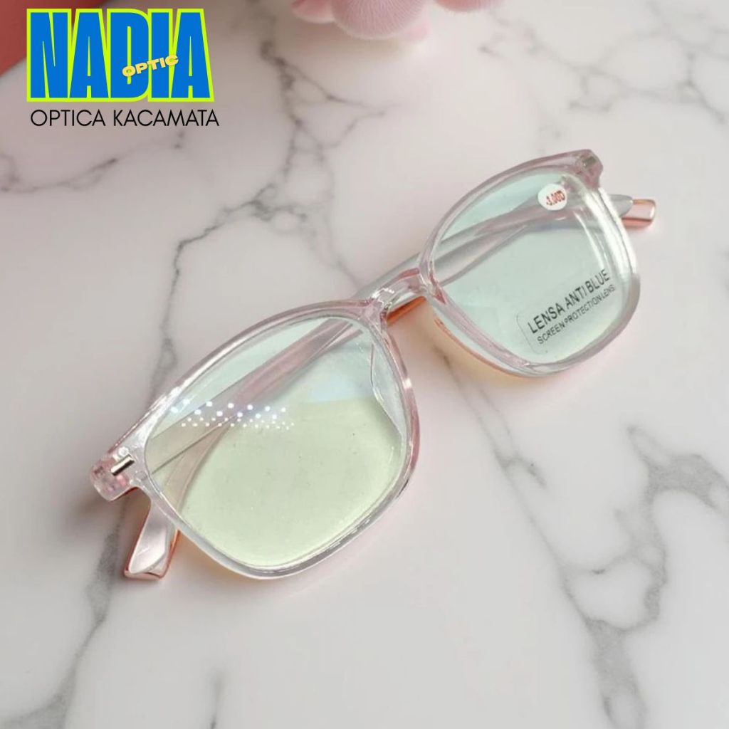 Kacamata Minus Anti Radiasi Rabun Jauh Lensa BlueRay Ukuran Minus -0.50 Sampai Minus -4.00 Nadia opt