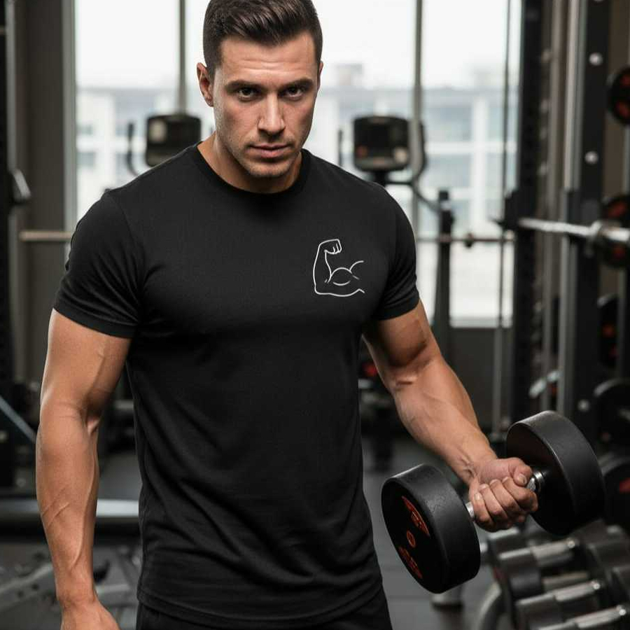 Kaos gym fitnes sport cowok olahraga