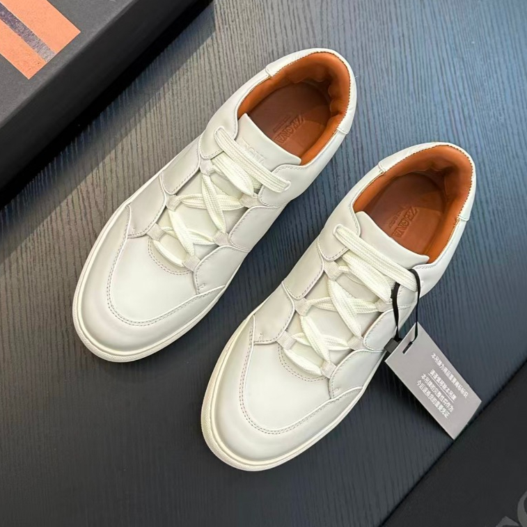 ZEGNA new casual men's shoes imported cowhide flat sports shoes running shoes