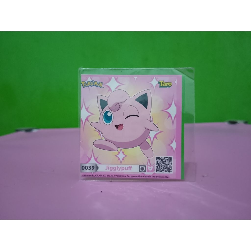 (MISCUT) Stiker / Sticker TARO x POKEMON - JIGGLYPUFF - Nintendo New Murah Retro Vintage Rare Koleks