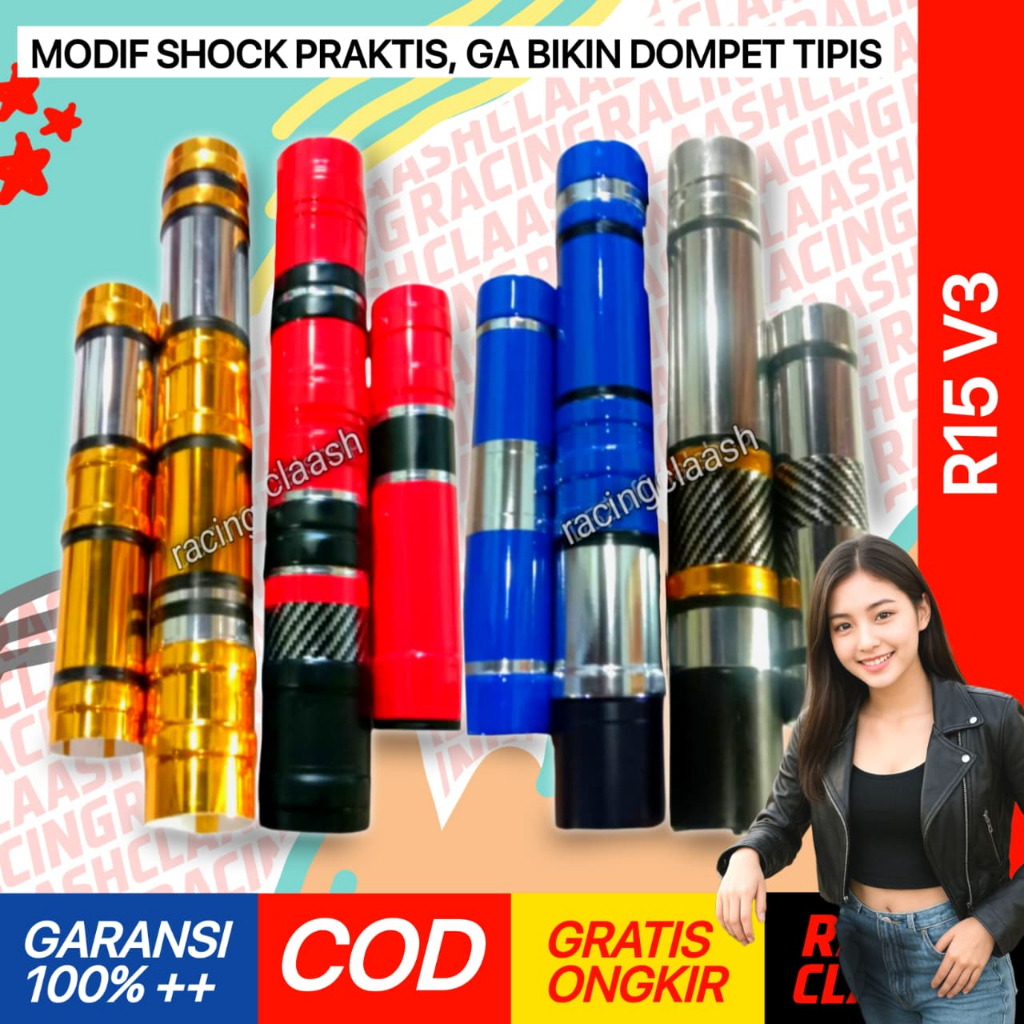 Racing Claash Cover Shock Depan R15 V3 Cover Shockbreaker Sok Shok Skok R15 V3 Old K1V