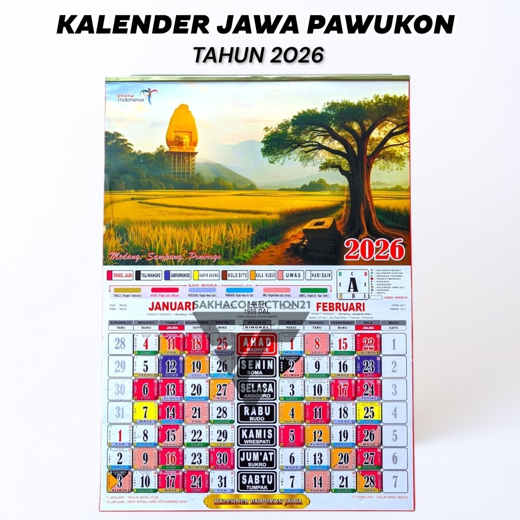 KALENDER 2026 KALENDER JAWA LENGKAP / KEJAWEN / WUKU/PAWUKON