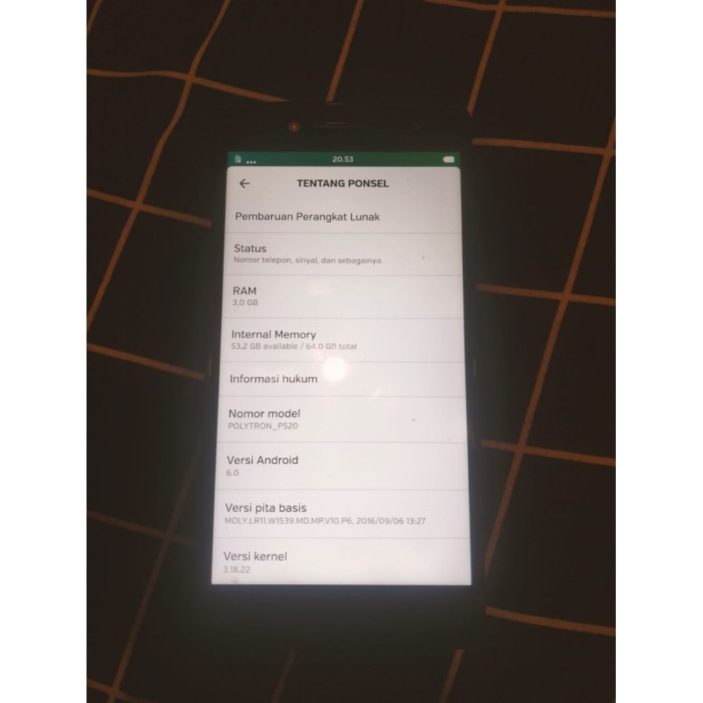 mesin Polytron p520 ram 3 64giga