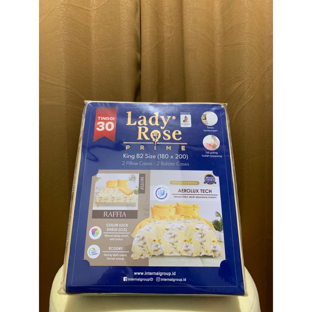 Sprei Internal Lady Rose Raffia King B2 180x200