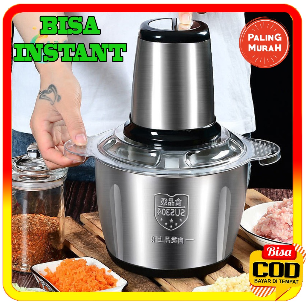 CL - BLENDER DAGING STAINLESS 2L / CHOPPER BLENDER DAGING PENGGILING / MEAT BLENDER ELEKTRIK STAINLE