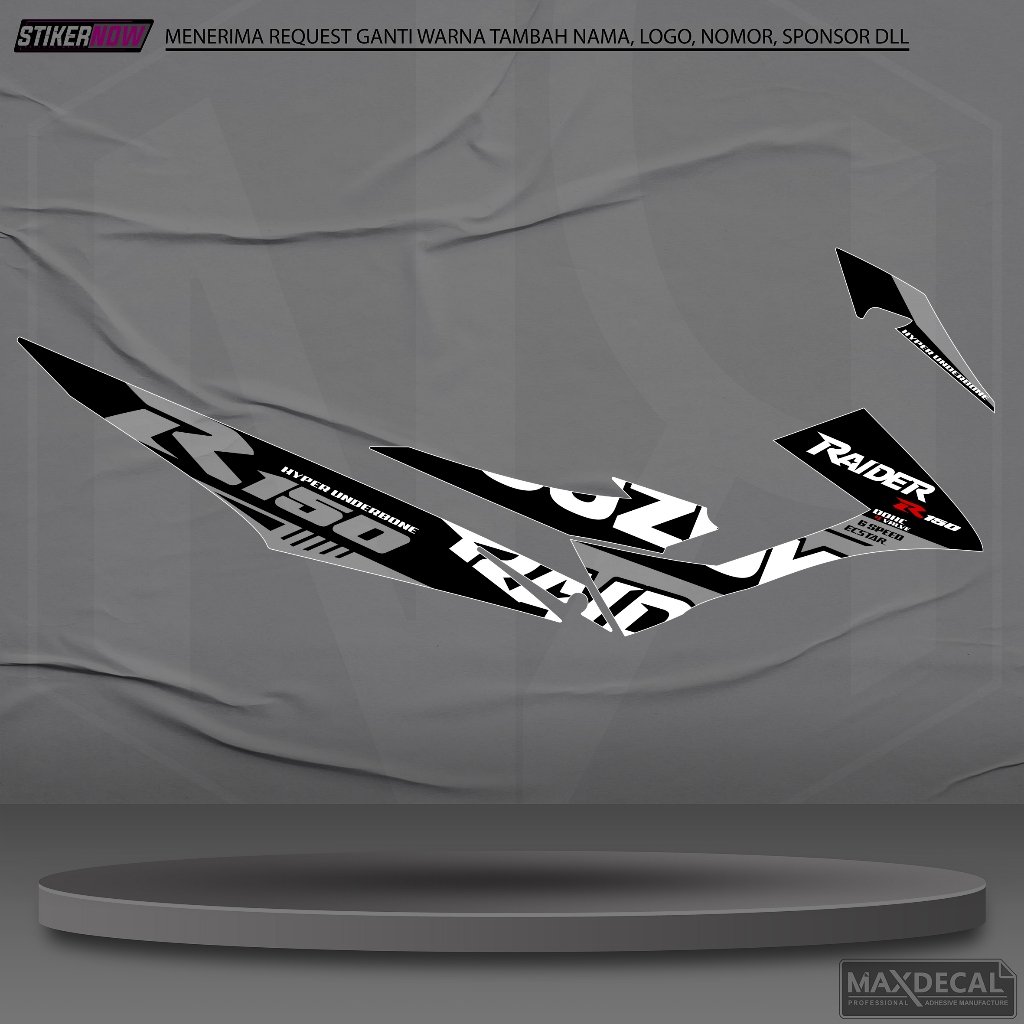 Striping Baning Transparan Satria Fu Faclift Type S Stiker Variasi Satria FU FL Type S