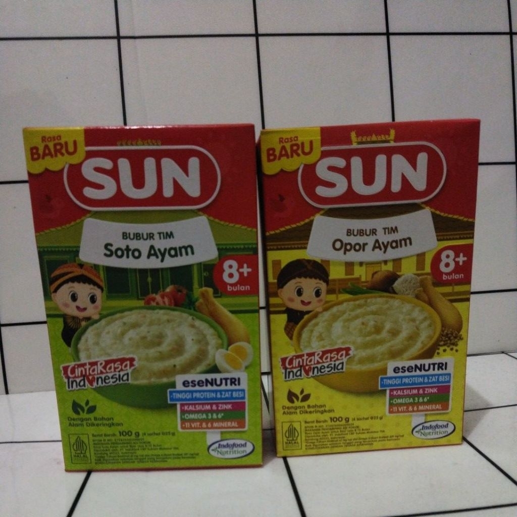 Sun bubur bayi 8+ bulan tim soto ayan dan opor ayam 100gr box